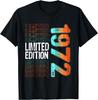 1972 Limitierte Auflage 54. Geburtstag Geboren 1972 Unisex Hals Kurzarm T-Shirt Lässig Personalisierte Kleidung Camisas Streetwear