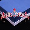 DIEZI Luxury Green Red Blue Crystal Tiara Crown For Women Girls Party Wedding Princess Rhinestone Bridal Crown Hair Accessories