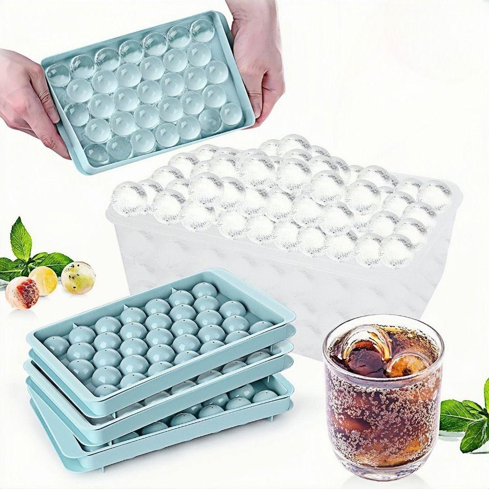 with Ice Shovel Ice Cube Maker Box 3 Layer Ice Ball Storage Box Ice Cube Molds  Chilling Drinks