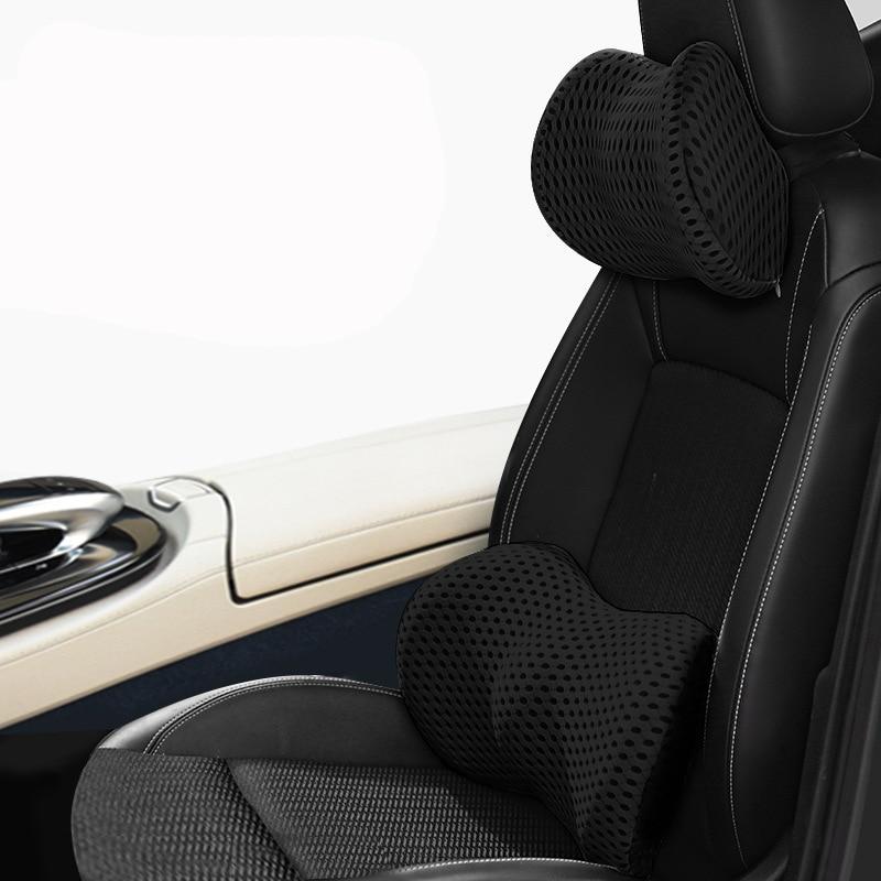 Car Headrest Pillow Support Travel Universal Soft Neck Pillows Cushion Memory Foam Car Lumbar Back Support Auto Headrest
