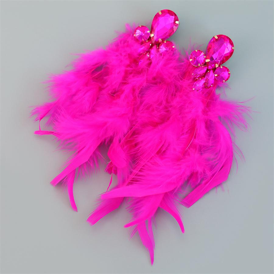 Squisiti Orecchini Pendenti Grandi con Nappe di Piume alla Moda per Donne Design di Lusso Fata Matrimonio Festa Gioielli Accessori