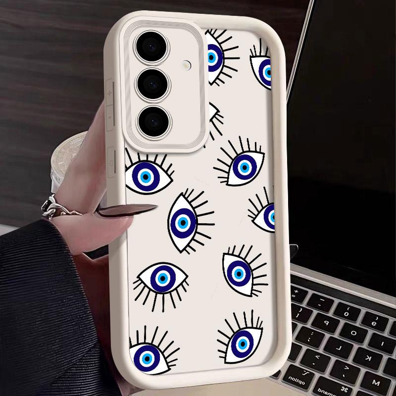 The Evil Eye Blue Eyes Phone Case For Samsung S26 S25 S24 S23 S21 S20 Ultra For Galaxy S25 S24 FE S26 Plus Funda Silicone Cover