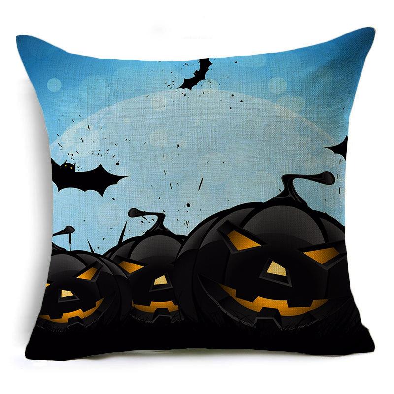 New Halloween Pumpkin Festival Festive Linen Pillow Case Home Sofa Cushion Car Pillow Case Gift