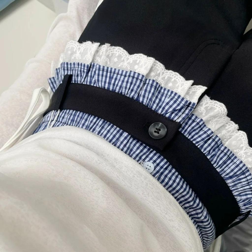 Design-sensual Lace Casual Pants for Women In Spring and Summer New Thin Loose Draping Straight-leg Casual Pants