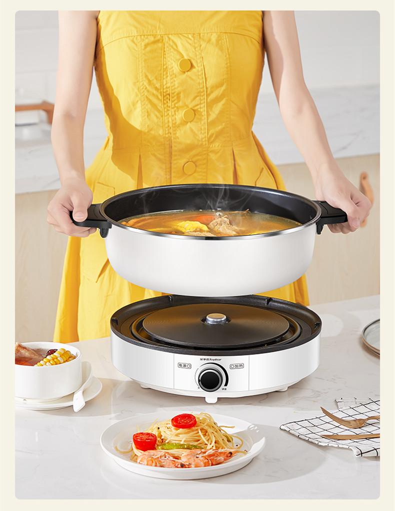 220V 5L Elektryczny Garnek Hot Pot Dzielony Wielkopojemny Wielofunkcyjny Garnek do Gotowania Maszyna do Smażenia i Gotowania Wtyczka EU/AU/UK/US