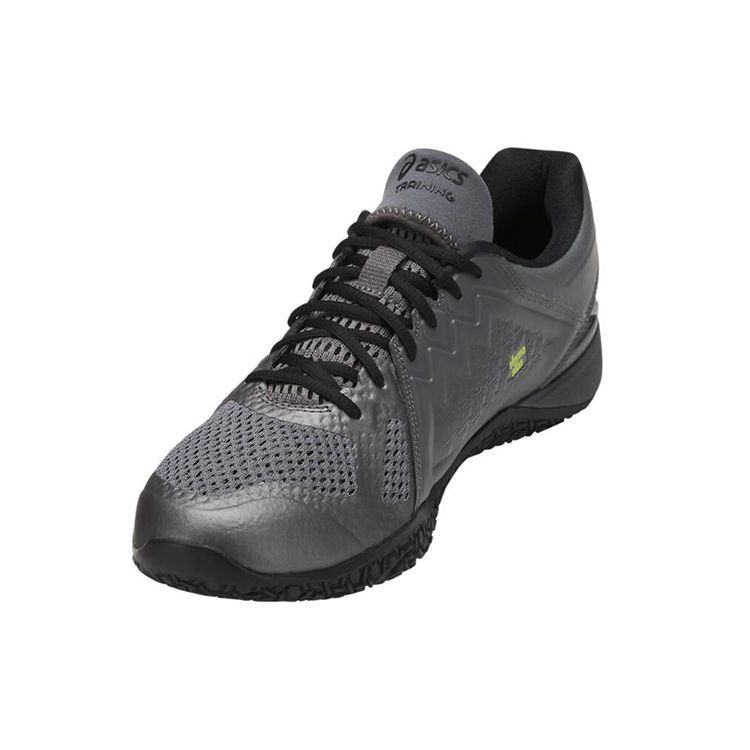 ASICS Conviction X Men Dark Grey Yellow Running Shoes S703N-9790