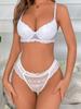 Koronkowy biustonosz stringi Komplet bielizny Push up Zestaw bielizny damskiej Hollow Lace Intimates Biustonosze i komplet majtek