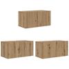 TV Cabinet Set 3 Pcs Brown Engineered Wood