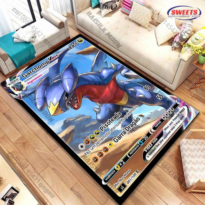 3D Pokemon Garchomp Kortelės Plotas Kilimas Kilimas Svetainei Miegamajam, Biuro Plotams, Patvarus Skalbiamas Mašinoje Kilimėlis Dovana Vaikams Suaugusiems