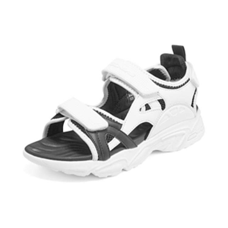 Skechers Sandali Uomo Bianco Nero Mecha Sandali da Spiaggia Moda Versatili 894065-WBK
