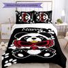 3pcs Custom Name Cartoon Hysterical Mini Bedding Set Duvet Cover Closure Includes 1 Duvet Cover & 2 Pillowcases for All Seasons Bedroom Decor