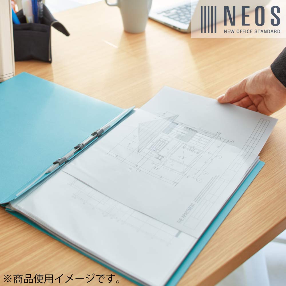 KOKUYO Gavatto File NEOS A4 Vertikāls Tirkīzzils 2 Caurumu F-NE90B