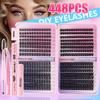 448 Clusters Mixed Thick D-Song Single Cluster False Eyelash Set 10-16Mmdiy Segmented Eyelashes