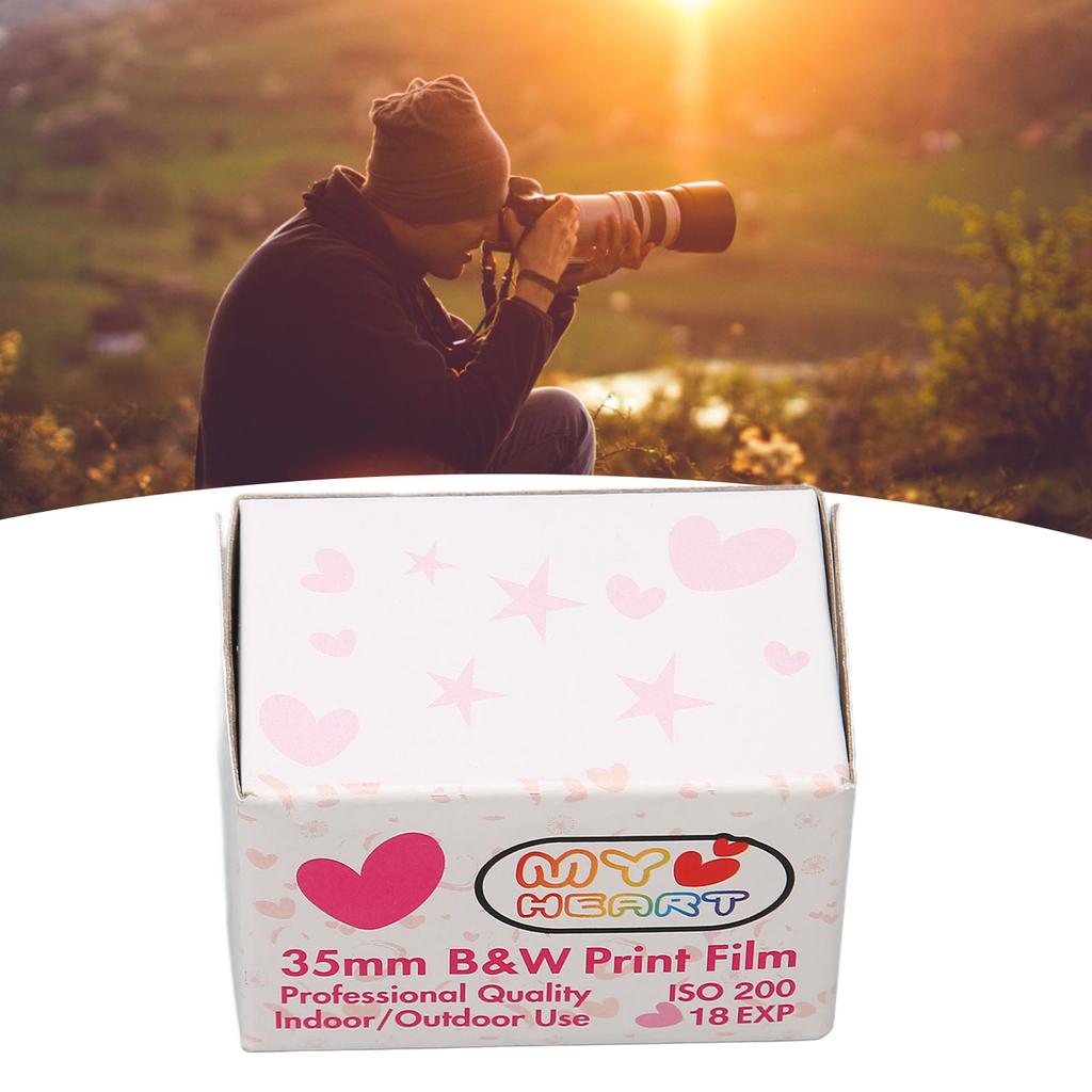 35mm Black and White Print Film 35mm Black and White Print Film ISO 200 HD Camera Black and White Negative Film for 135 Cameras