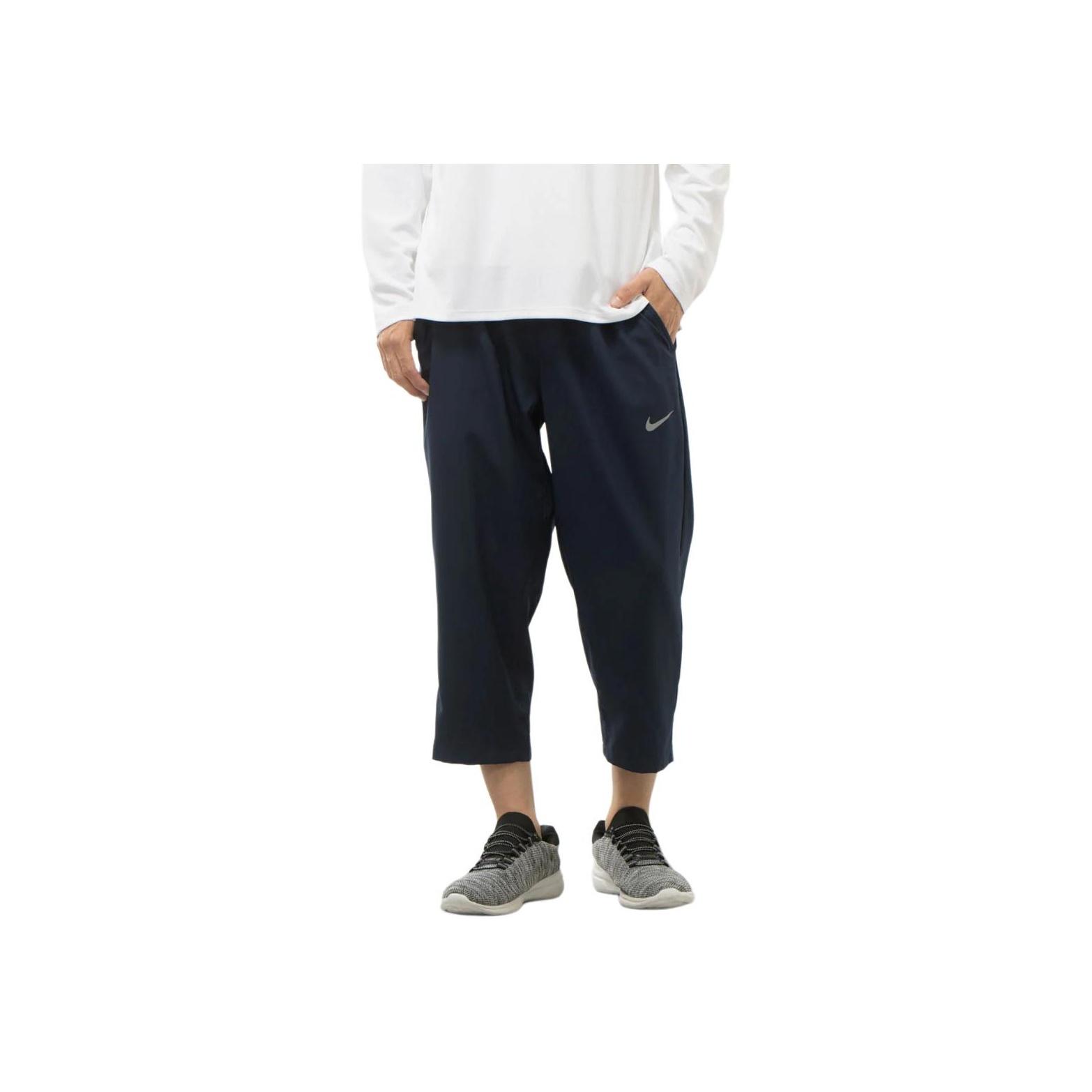 

Nike Однотонные брюки кэжуал укороченные свободного кроя мужские низ Обсидиан FB7503-451 L