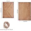 Vintage Stationary Paper and Envelopes Set - 24 Sheets Vintage Letter Papers, 12 Envelopes, 12 Retro Pendant, 12 Rope, Aged Stationery Letter Writing