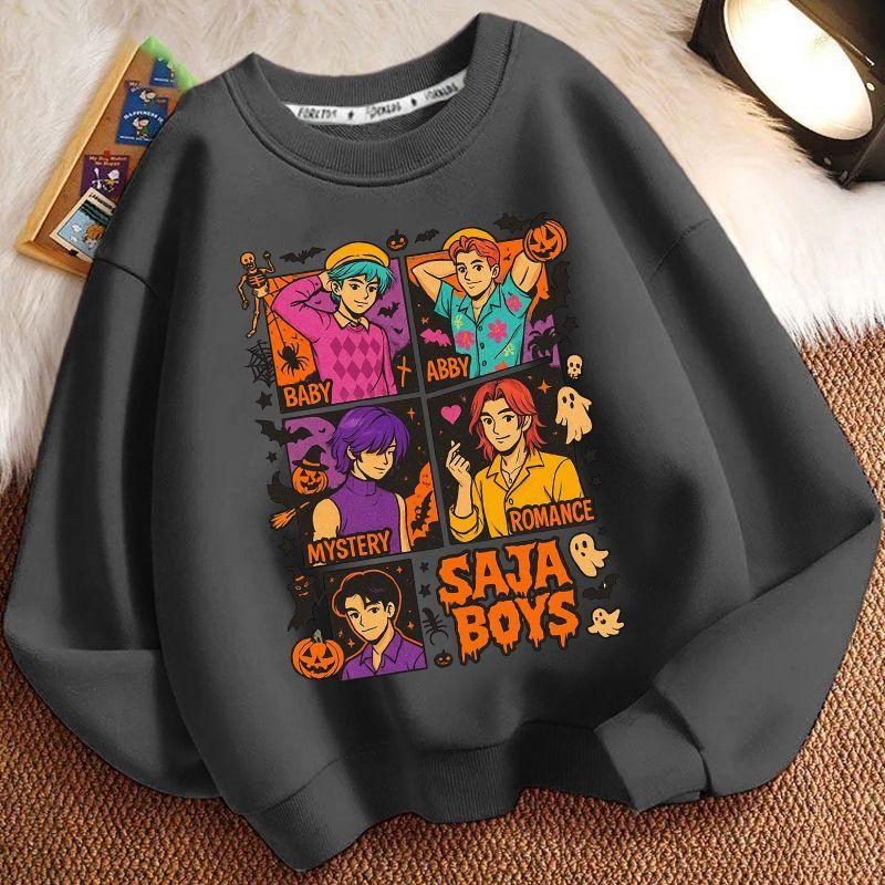 Children's Witch Hunt Team Hoodies, Spring and Autumn Boys' and Girls' Casual Long-sleeved Hoodies
