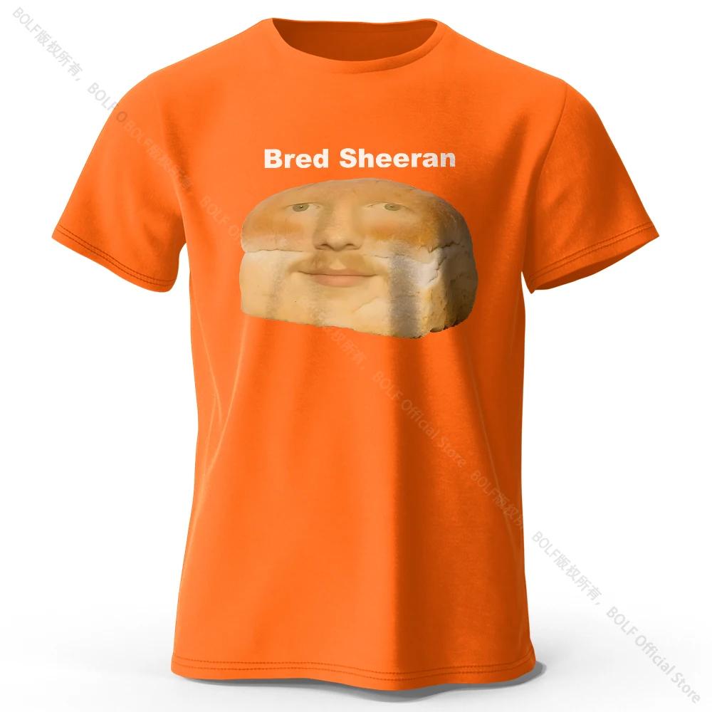 Divertente T-shirt Stampata Bread Sheeran 100% Cotone Morbida Traspirante Girocollo Manica Corta Unisex Stile Eccentrico Umoristico