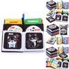 Baby Early Education Black And White Cloth Book Tear-resistant With Sound Paper Palm Cloth Book For Infants And Toddlers