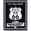Route 66 Get Your Kicks Metal Sign Americana Decor Garage Bar Man Cave Art