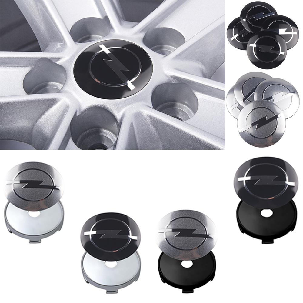 4pcs Car Styling Aluminum Logo Auto Wheel Center Hub Caps Stickers for Opel Astra H G Insignia Mokka Zafira Corsa vauxhall GTC