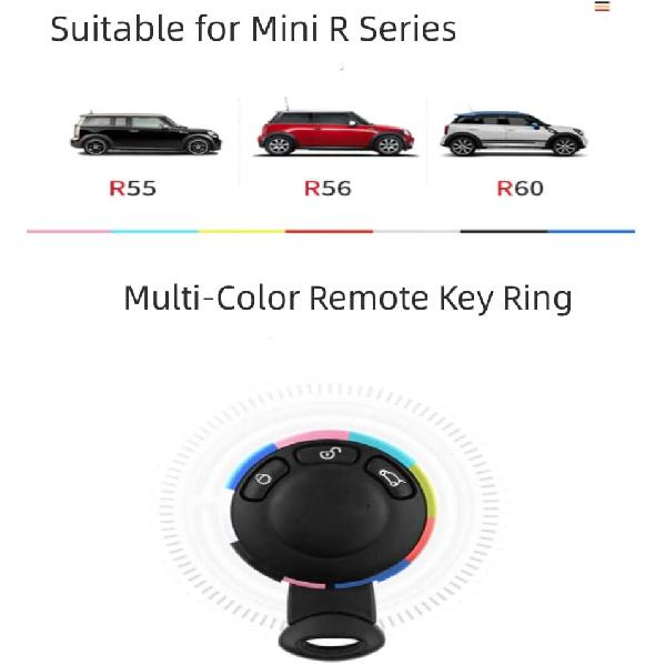 

Remote Key Ring, Remote Key Fob Aluminum Alloy Ring Cover Replacement for Mini R55 R56 R57 R58 R59 R60 New 2008-on for S One Clubman Coupe