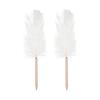 PATIKIL 1.0mm Feather Ballpoint Pens Wholesale, 2 Pcs Black Ink Vintage Plated Rod Quill Writing Pens for Office Wedding Guest Signatures, Style 1