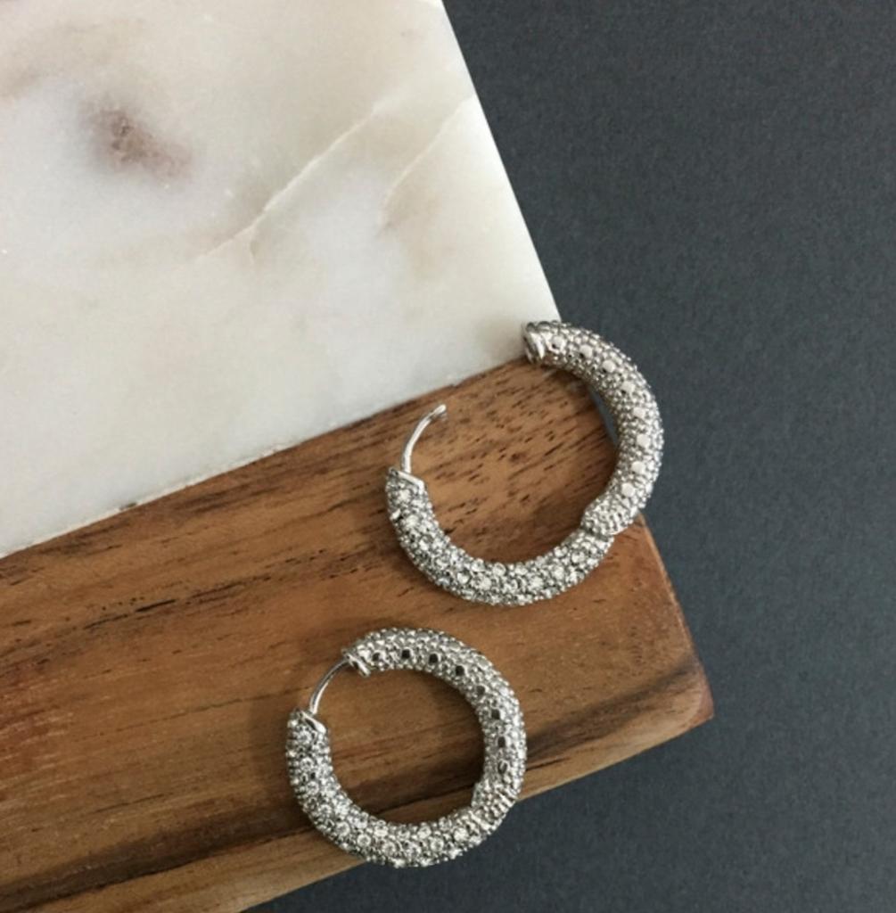 ARTRIA Cubic Ring One Touch E Plated Earrings MSMERDG0002WHF