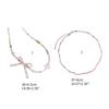 Bowknot Beaded Choker Colorful Beaded Necklaces Bowknot Necklace Artificial Crystal Material Gift for Girls Children