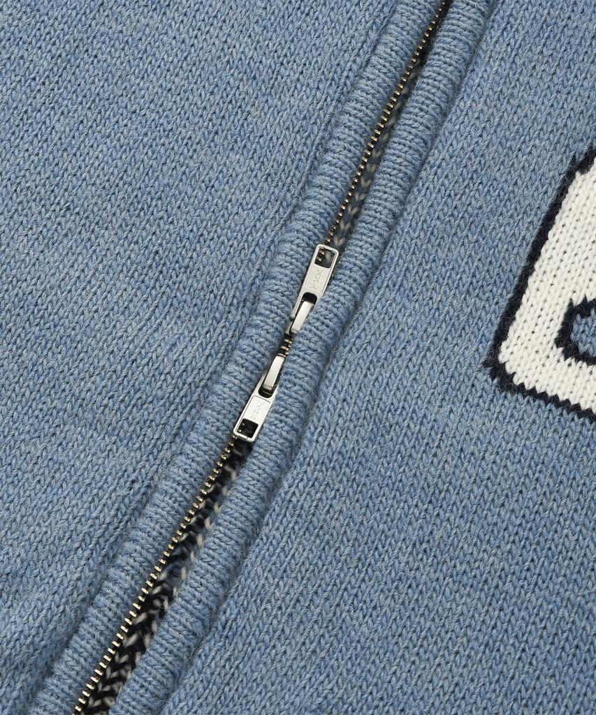 LMR Schanyon'S Wool Cowichan Knit Zip-Up Blue