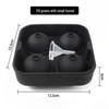 6-Cavity Large Silicone Ice Cube Tray - Easy Release & Quick Freeze Ice Ball Mold