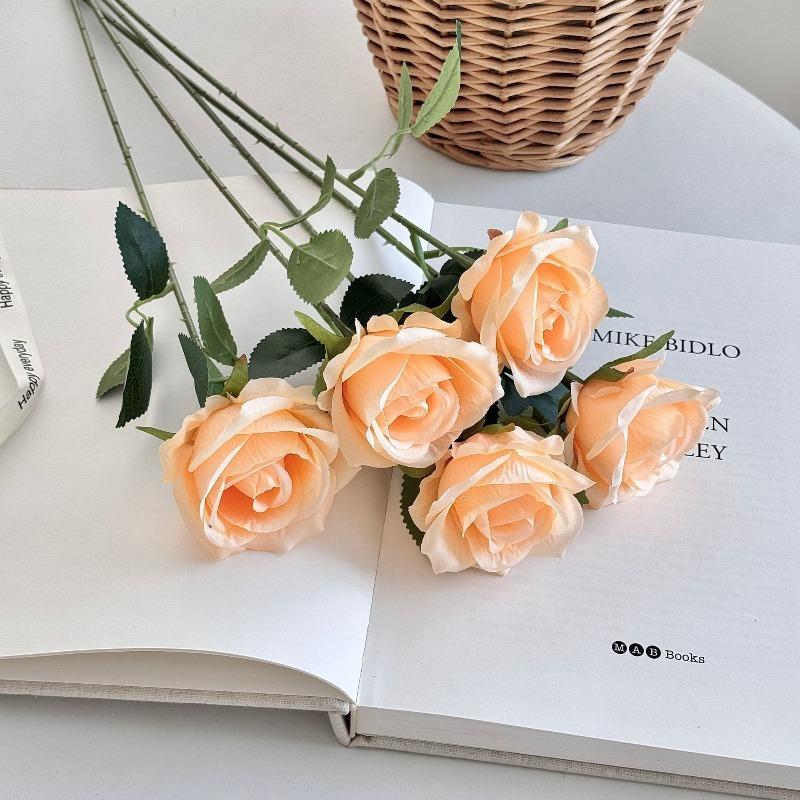 5 Pcs Artificial roses Valentine's Day home Wedding Decoration Flower wall Artificial Flowers