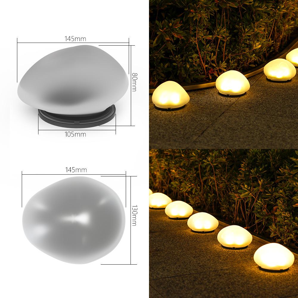 Outdoor Solar Pebble Lights - Waterproof Garden & Lawn Decorative Landscape Stones
