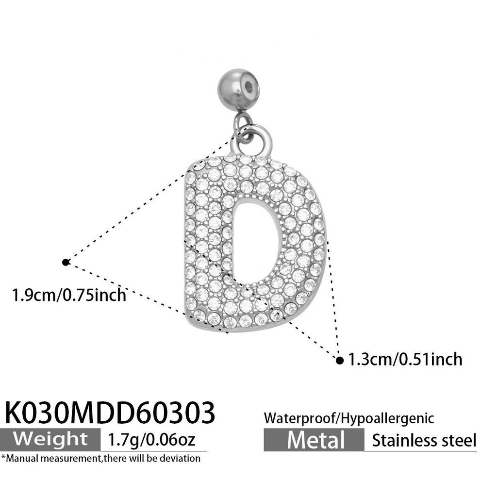 18K Gold-Plated Zircon Alphabet Pendant Necklace – Elegant European & American Style Jewelry