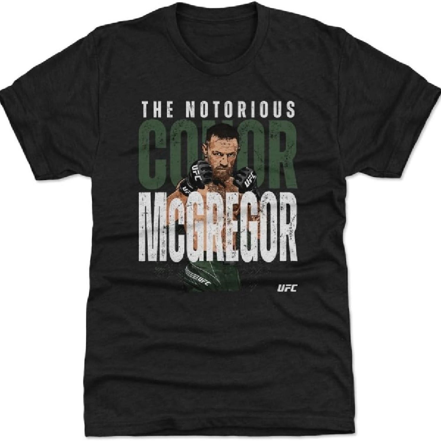 

500 LEVEL Conor McGregor UFC Men s Premium T-Shirt - Conor McGregor The Notorious Bold WHT XXXXXL