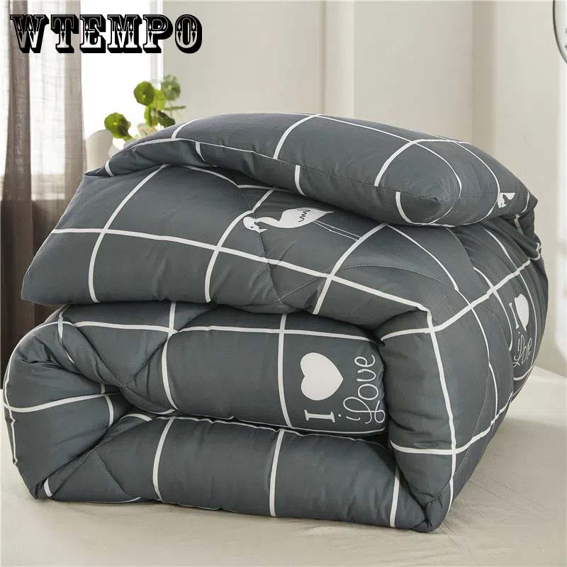 Thickened Quilt with Cotton Wadding Velvet Warm Quilt Core Breathable and Lightweight Single or Double Person Available Bedding Article All Seasons