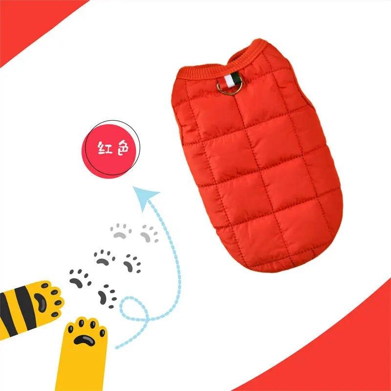 

Ветрозащитные зимние теплые куртки для собак, одежда для собак, хлопковая одежда для маленьких собак, одежда для чихуахуа, товары для домашних животных, аксессуары XL красный