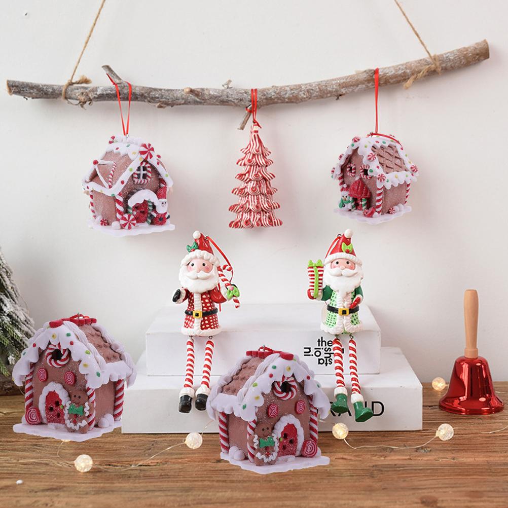 Christmas LED Light Up Candy House Snow House Small Pendant Ornament Decoration