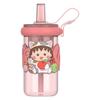 660ml Kawaii Chibi Maruko Chan Water Cup Cute Plastic Straw Cup BPA-Free Transparent Kids Bottle Birthday Gift for Girls