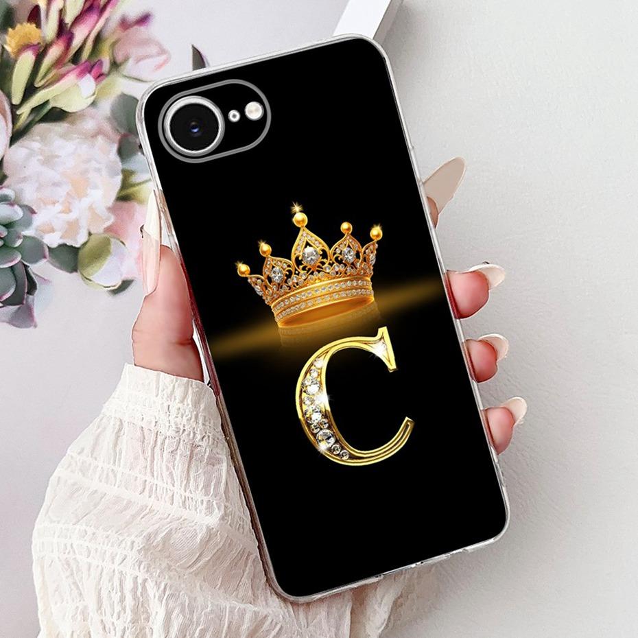 Fashion Letter Phone Case For iPhone 16e SE (2025) Soft Silicone TPU Back Cover For iPhone SE 2025 iPhone16e Cases Bumpers