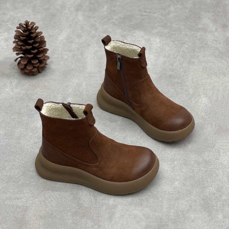 Nauji platforminiai aulinukai, retro stiliaus universalūs moteriški batai apvaliais priekiais ir batai su kempininiu padu