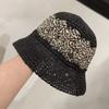 Large Brim Woven Hat Breathable Hollow Out Sun Protection Hat Sun Protection Foldable Bucket Hat Spring Summer Bucket Hats