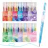 6Color Glitter Effects Gel Pens 1.0mm Writing Pens Set Colorful Art Markers DIY Journaling Pen Painting Graffiti Highlighter Pen