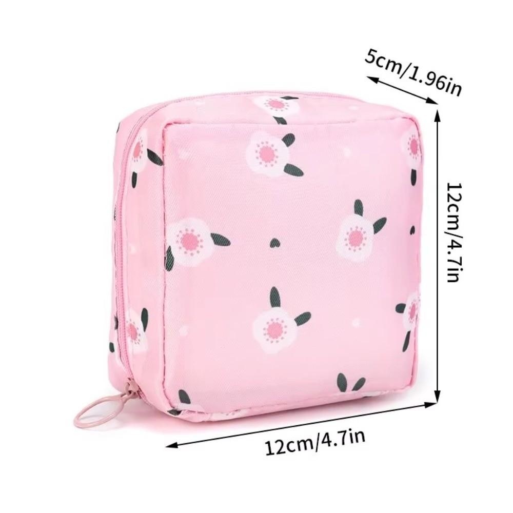 Waterproof Sanitary Pad Storage Bag Cartoon Pattern Sanitary Napkin Bag  Women Girls
