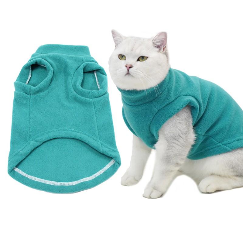 Pet Vest Cats Winter Warm Fleece Sleeveless Coat Ragdoll Hairless British Shorthair S To 8XL