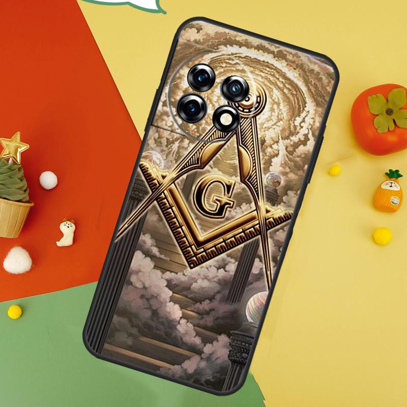 Freemasonry Logo Symbol Back Case For OnePlus 13 15 13R 13T 12 12R 11 10 10T 8T Nord 5 CE 4 2 3 Lite N20 N30 Cover