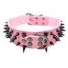 Dog Puppy Faux Leather Rivet Spiked Anti-bite Collar Necklace Pet Neck Band