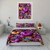 Colorful Heart Pattern Decoration Set Soft Comfortable Duvet Cover Bedding Set Included 1*Duvet Cover & 2*Pillowcases Gift