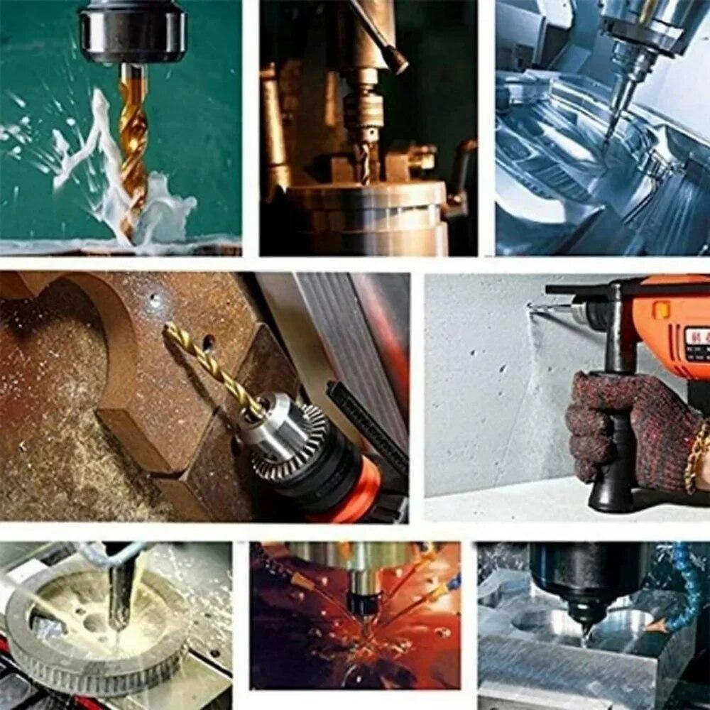 50PCS Twist Drill Bit Set 1/1.5/2/2.5/3mm High Steel Titanium Coated Drill Bits Set Tool For Woodworking