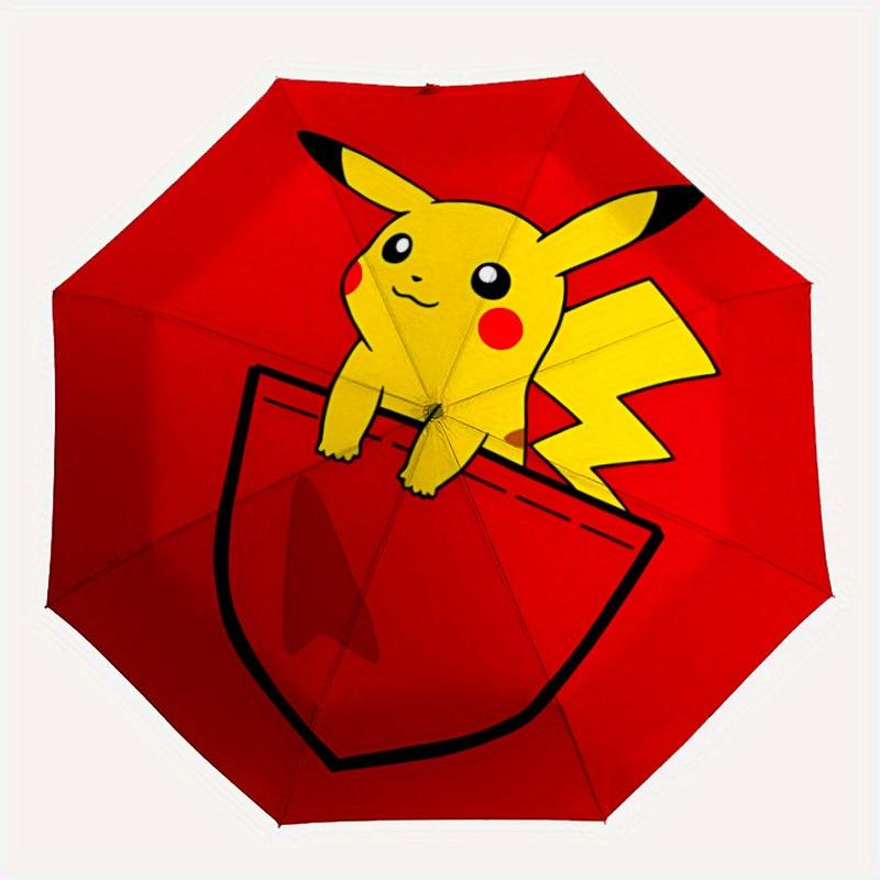 

1pc Pocket Pikachu Automatic Open/Close Umbrella, Portable 3-Fold Compact Umbrella for Men & Women, Perfect Gift for Birthday128